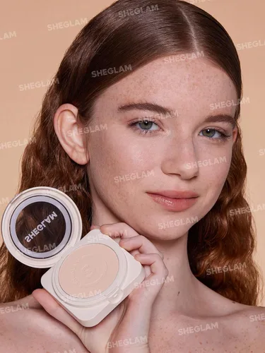 Miniatura 5 de SHEGLAM SKin-Focus - Base de maquillaje en polvo de cobertura completa con control de aceite, ligero, polvo prensado para la cara, color nude
