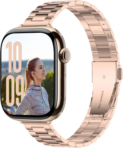 Miniatura 9 de Correa delgada compatible con Apple Watch de 1.654 in 1.811 in 1.614 in 1.772 in 1.575 in 1.732 in 1.496 in, pulsera de lujo delgada y ligera