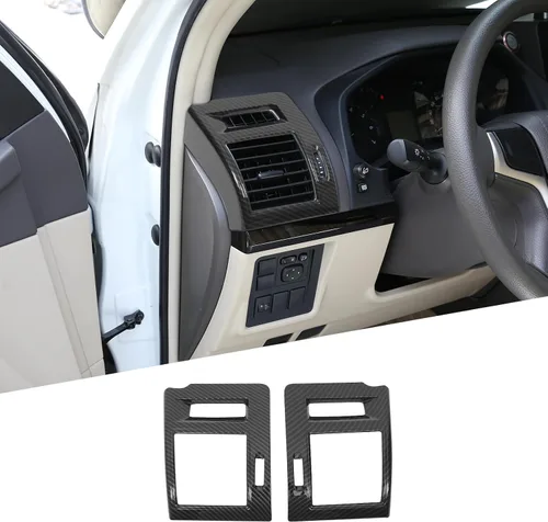 Miniatura 8 de Ajuste para Toyota Land Cruiser Prado FJ150 150 2018 marco de cubierta de ventilación de salida de aire acondicionado lateral de automóvil, cubierta