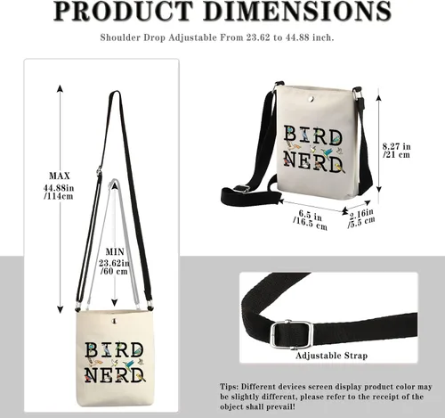 Miniatura 2 de GJTIM Ornitólogo Regalo Bird Nerd Bird Observación de Aves Cremallera Bolsa de Maquillaje para los amantes de las aves, Bird Nerd CB, M, Lindo
