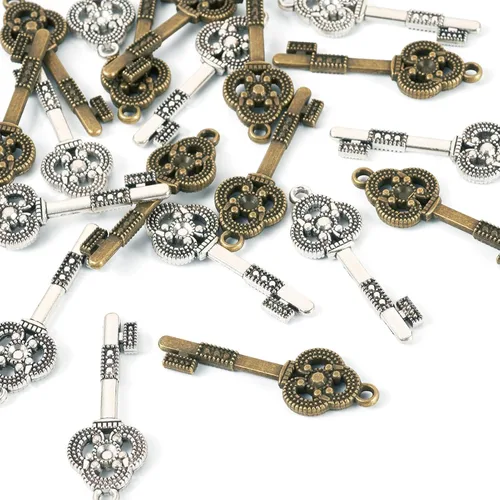 Miniatura 25 de Craftdady Colgantes de aleación de plata antigua estilo tibetano, bonitos dijes colgantes de metal, colgantes de animales vintage, dijes colgantes