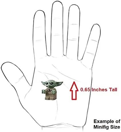 Miniatura 4 de LEGO Star Wars: The Child - Grogu - Minifigura Baby Yoda con portabebés / mochila - Muy pequeña (menos de 1 pulgada de alto), transparente