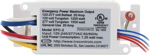 Miniatura 2 de EPC-2 Control de potencia de iluminación de emergencia, 20A, 120/277V, 1200/1500W