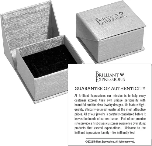 Miniatura 6 de Brilliant Expressions Alianza de boda satinada de metal cobalto con rayas plateadas, 0.276in