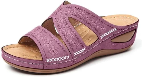 Miniatura 6 de Sandalias ortopédicas para mujer con soporte de arco para el verano, sandalias elegantes de verano con pies planos, cómodas pantuflas ortopédicas