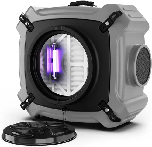 Abestorm Depurador de aire con prefiltro MERV-10, filtro HEPA/carbón activado para uso comercial/industrial, máquina de aire negativo apilable de