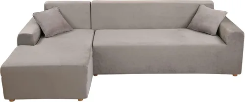 Miniatura 12 de MIFXIN Fundas para sofá modular en forma de L, 2 piezas, elásticas, tipo L, para sofá esquinero, protector de muebles, para mascotas, niños y perros