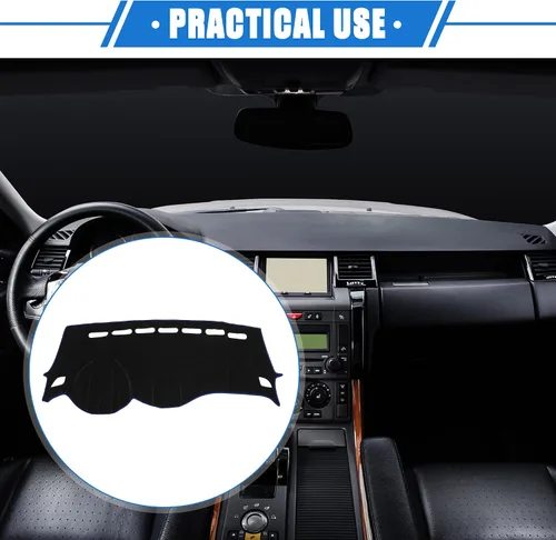 Miniatura 2 de Cubierta de tablero de instrumentos compatible con Chevy Trax 2017-2020, poliéster duradero negro cubierta delantera