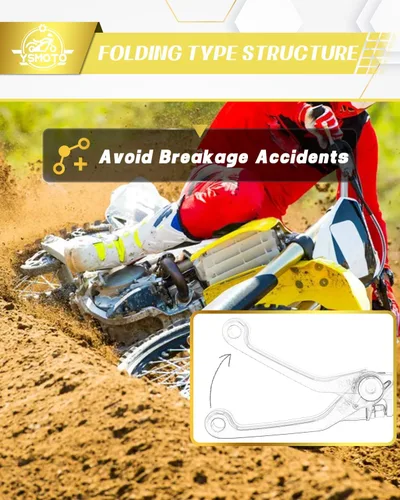 Miniatura 6 de Palancas de freno de embrague plegables para motocross para KX65/85 2001-2024, KX100 2001-2021, KX112 2022-2024, KX125 2000-2005, KX250 2000-2004