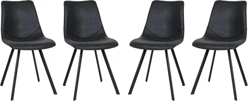 Miniatura 16 de LeisureMod Markley - Silla de comedor, color negro carbón