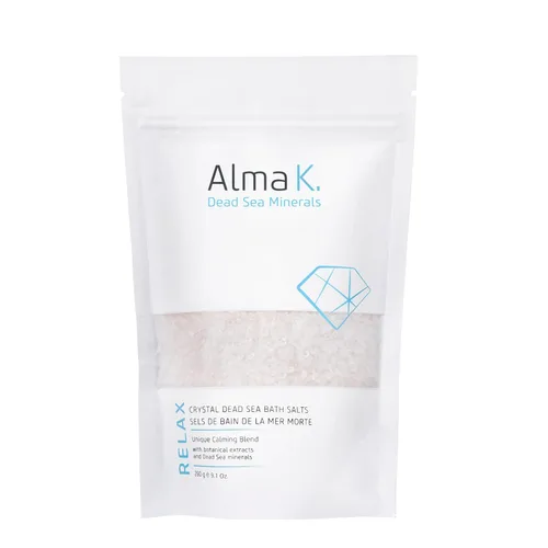 Alma K Crystal Dead Sea - Sales de baño – Exfolia e hidrata suavemente – Té blanco y aroma Neroli – para baño remojo y relajante sal de baño de pies