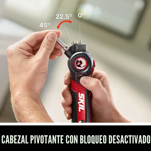 Miniatura 2 de SKIL - Destornillador recargable Twist 2.0 de 4 V con cabeza giratoria, ajuste de torque, cable de carga USB-C y juego de 2 brocas - SD5619-01