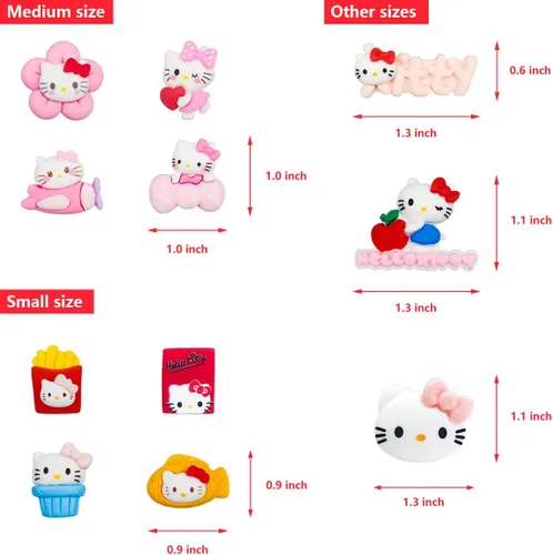 Miniatura 3 de 28 dijes de resina 2.5D para zapatos, lindos dibujos animados Kawaii animal rosa, decoración de zapatos para niñas y mujeres, regalos de fiesta