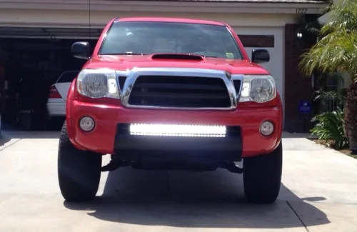 Miniatura 8 de iJDMTOY Kit de barra de luz LED de 30 pulgadas para rejilla inferior compatible con Toyota Tacoma 2005-15, incluye (1) barra de luz LED de alta