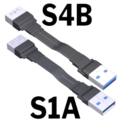 Miniatura 2 de ADT-Link - Cable de extensión USB 3.0 tipo A macho a USB A hembra, 90 FPV, delgado, plano, suave, flexible, FPC (9.8 in, S1A-S4B)