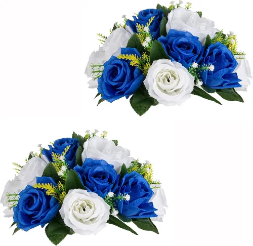 Miniatura 45 de Centros de mesa de flores para mesas de boda: decoraciones de mesa de Halloween, bolas de flores negras, centros de mesa para compromiso, ceremonia