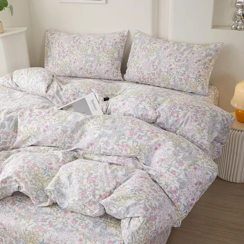 Miniatura 44 de EAVD - Juego de funda de edredón floral amarillo, tamaño Queen, de algodón, reversible, con estampado de jardín, floral, estético, 1 funda