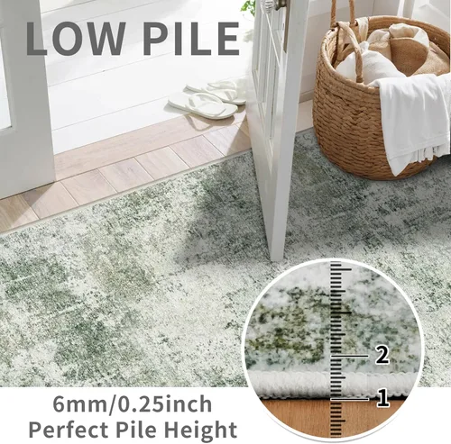 Miniatura 3 de Alfombra de pasillo lavable de 3 x 12: alfombra antideslizante fácil de limpiar - Alfombras suaves para sala de estar, dormitorio, cocina, alfombra