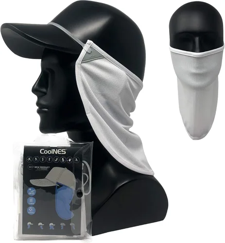 Miniatura 12 de CoolNES - Protección ajustable para cuello contra rayos ultravioletas, ajustable, multifuncional, 2 en 1, cubrebocas para pesca al aire libre, unisex