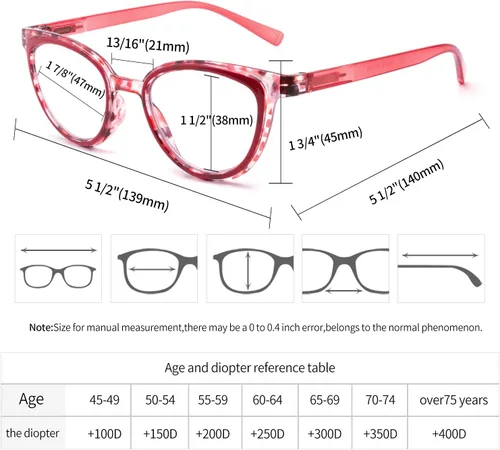 Miniatura 6 de Paquete de 4 lentes de lectura con bloqueo de luz azul, para mujer con bisagras de resorte, antirreflejos, fatiga ocular UV, anteojos de computadora