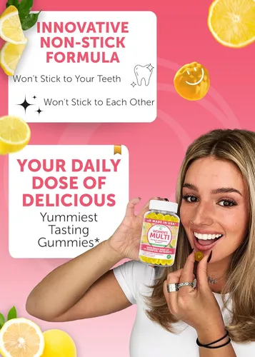 Miniatura 3 de Lunakai Gomitas multivitamínicas hechas en Estados Unidos para mujer, deliciosas vitaminas diarias 16 para mujeres, bienestar, energía y apoyo