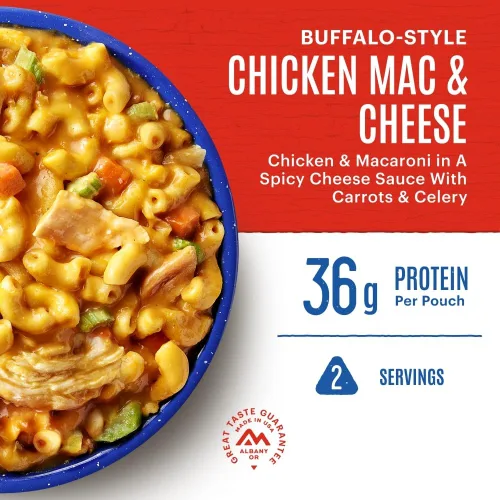 Miniatura 4 de Mountain House Buffalo Style Chicken Mac & Cheese Alimentos liofilizados para mochileros y campamentos Paquete de 6