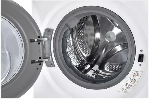 Miniatura 6 de Lavadora de carga frontal inteligente apilable compacta de 24 pulgadas de ancho, 2.4 pies cúbicos, en blanco con vapor y sensor de tela