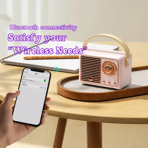 Miniatura 3 de Altavoz Bluetooth retro, altavoz Bluetooth inalámbrico, lindo estilo antiguo para cocina, dormitorio, oficina, fiesta, al aire libre, altavoz