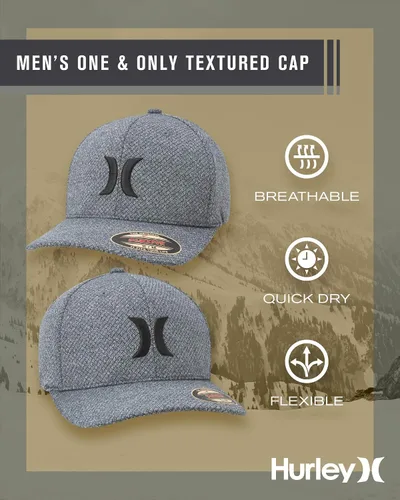 Miniatura 16 de Hurley Gorras para hombre - One & Only Flexfit Textures Cap - Sombreros ajustados para hombre, S-XL