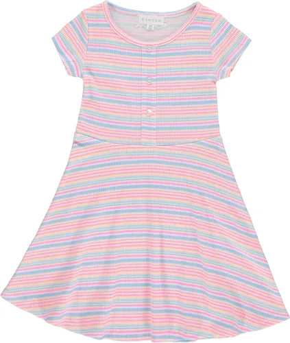 Miniatura 2 de BTween Conjunto de 3 piezas de vestido de verano para niñas, vestidos casuales de manga corta con rayas y estampado floral