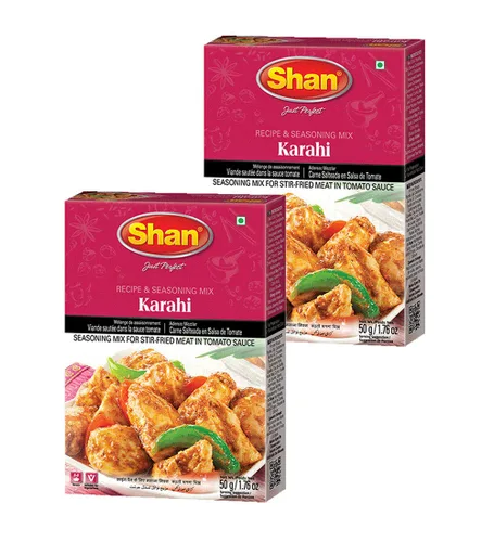 Miniatura 299 de Shan Korma Recipe and Seasoning Mix 1.76 oz (50g) - Spice Powder for Traditional Meat in Yogurt Sauce - Suitable for Vegetarians - Airtight Bag in a