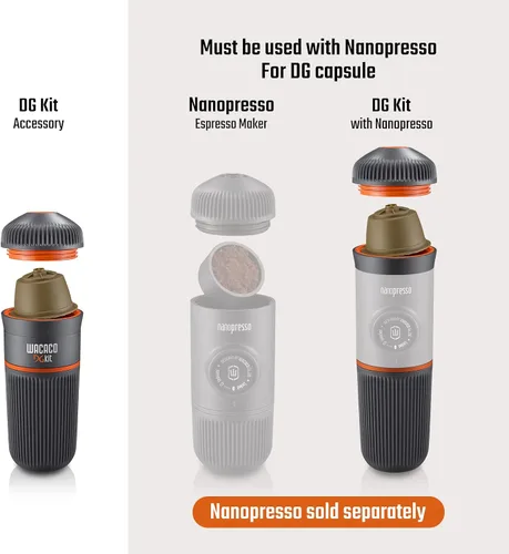 Miniatura 2 de WACACO Kit DG, accesorio para Nanopresso compatible con cápsulas de café DG, perfecto para viajes, camping u oficina