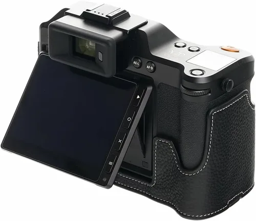 Miniatura 4 de Hecho a mano Cuero auténtico medio cámara caso bolsa cubierta para Hasselblad X2D 100C color negro