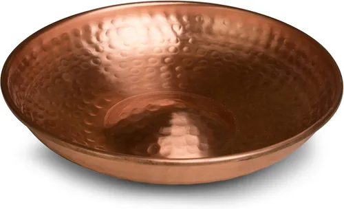 Miniatura 6 de Monarch Abode Baño para pájaros y comedero para pájaros montado en la cubierta para exteriores, cuenco de baño de cobre puro martillado a mano