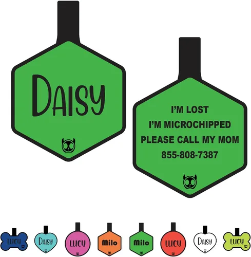 Miniatura 32 de Etiqueta de gato silenciosa de silicona personalizada con 5 líneas de grabado profundo personalizado duradero, etiqueta de identificación de mascota