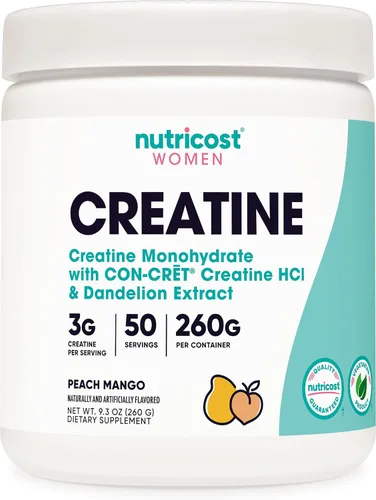 Miniatura 8 de Nutricost Monohidrato de creatina en polvo para mujeres, micronizado, limonada de fresa, 100 porciones, vegetariano, sin OMG, sin gluten