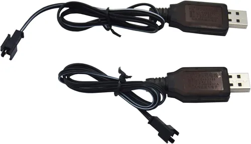 Blomiky Paquete de 2 cables de cargador de batería SM-2P Ni-Cd o Ni-MH para SY-E511 RC Excavadora 4.8V NiCd o NiMH Batería 1:18 RC Car USB 4.8V 2