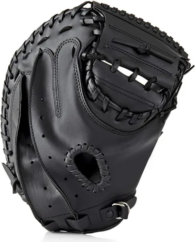 Miniatura 2 de Gracfulcub Guante de Receptor de Béisbol, Lanzamiento con Mano Derecha, Manopla de Receptor de Béisbol y Softbol para Niños, Jóvenes y Adultos Negro