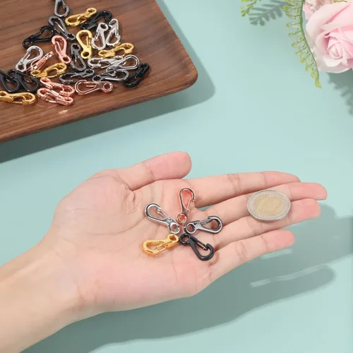 Miniatura 3 de Mini Mosquetón con Clip de Resorte con Gancho, Hebillas con Cierre para Paracord, Llavero, Mochila, Botella, Accesorios de Campamento al Aire Libre