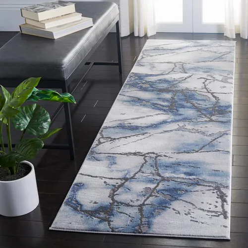 Miniatura 30 de SAFAVIEH Craft Collection Alfombra de Acento - 2' x 3', Gris y Azul, Diseño Contemporáneo, Resistente a las Manchas, Ideal para Áreas de Alto