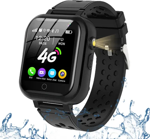 Miniatura 11 de Reloj inteligente para niños, reloj GPS 4G para niños con WiFi, SMS, llamadas, video chat de voz, Bluetooth, grabación de audio, alarma, podómetro