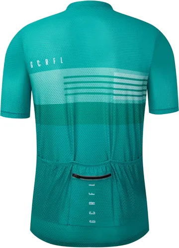 Miniatura 31 de GCRFL Maillot de ciclismo para hombre con 3+1 bolsillos con cremallera manga corta ciclismo ciclismo camiseta de ciclismo transpirable tela de malla