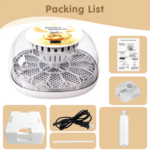 Miniatura 8 de Incubadoras para incubar huevos de codorniz, 12 huevos con giro automático de huevos y control de humedad, visualización de 360° para pollo, patos
