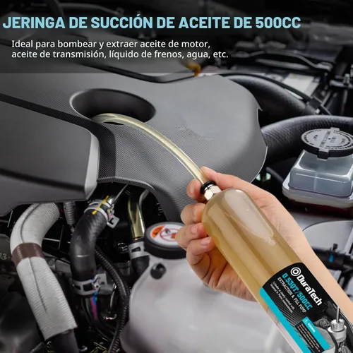 Miniatura 7 de DURATECH Extractor de Líquido Automotriz de 200CC, Bomba de Líquido con Tubos de Extensión Largos, Jeringa de Aceite con Potente Succión, Bomba