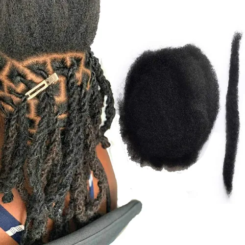 Miniatura 5 de Cabello humano afro ajustado, ideal para hacer o reparar rastas permanentes, rizos y trenzas, 4 paquetes/paquete (8 pulgadas/9.2 in, rubio miel #27)