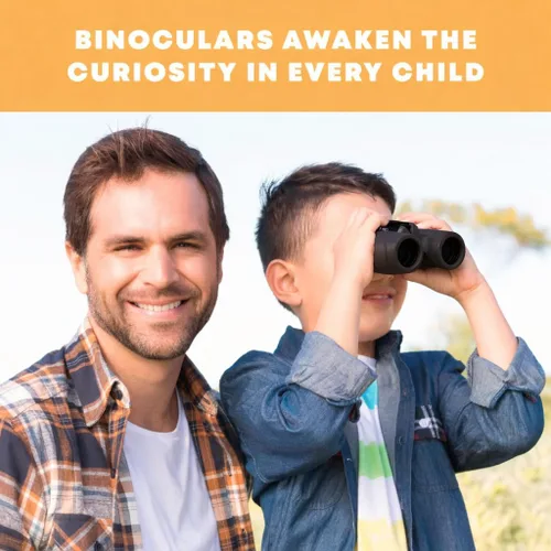 Miniatura 23 de Binoculares para niños – Juguete perfecto para niños pequeños y niñas – Juego extenso que incluye lupa y brújula – Potente aumento 8 x 21 – niños