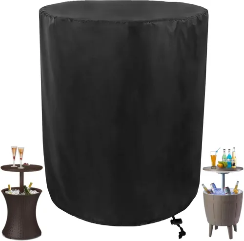 WICKTICK Funda impermeable para muebles de patio al aire libre y mesa auxiliar de jacuzzi Keter Pacific Cool Bar con enfriador de cerveza y vino de