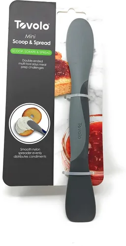 Miniatura 18 de Tovolo Scoop and Spread Herramienta Esparcidora de Sándwich de Silicona Grande de Doble Extremo con Mango de Nailon, Herramienta de Silicona