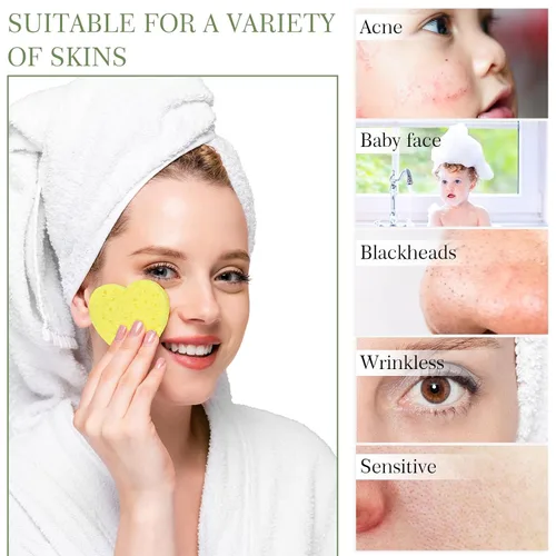 Miniatura 4 de Sieral 120 esponjas faciales comprimidas para mujeres con contenedor, almohadillas desechables para lavar la cara, exfoliante, esteticista, Lemon