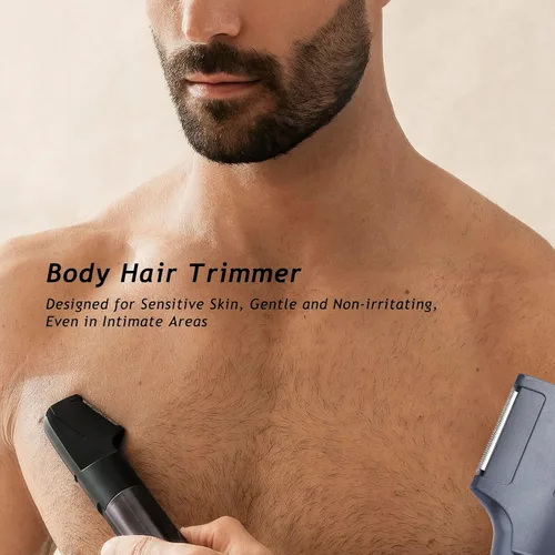 Miniatura 5 de Cortadora de barba para hombres, juego de afeitadoras eléctricas y cortapelos, dial de precisión ajustable con 20 configuraciones, kit de afeitado